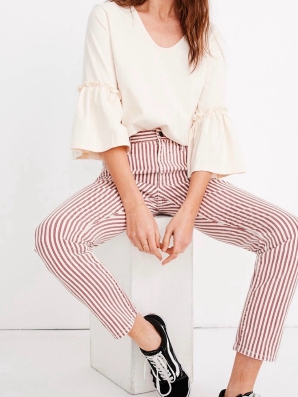 Madewell The High-Rise Slim Boyjean in Luca
Stripe - Size 26